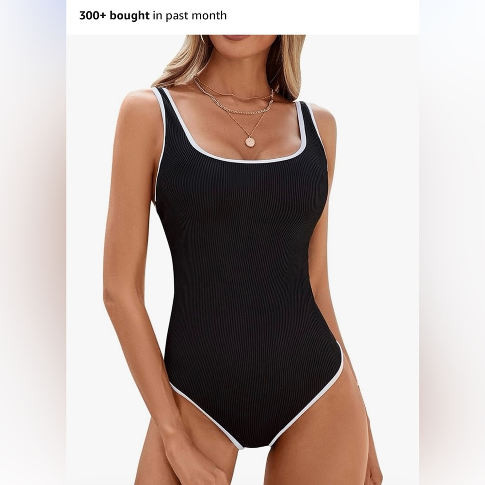 BMJL one piece black swim suit NWT size L
